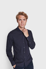 BS Sulayman Casual Slim Fit Skjorta - Navy