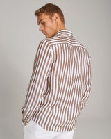 BS Ocon Casual Slim Fit Skjorta - Ochre/White