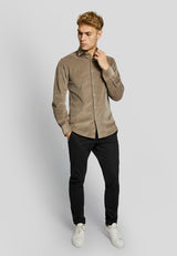 BS Kongsberg casual slim fit Skjorta - Mud