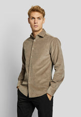 BS Kongsberg casual slim fit Skjorta - Mud