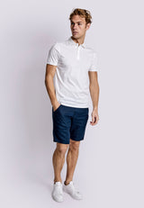 BS Natesan Regular Fit Piké - White