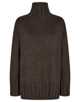 BS Antoinette Oversized Fit Stickat - Brown