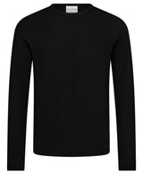 BS Arnlaug Regular Fit Stickat - Black