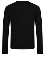 BS Arnlaug Regular Fit Stickat - Black