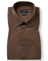 BS Faruk Casual Modern Fit Skjorta - Brown