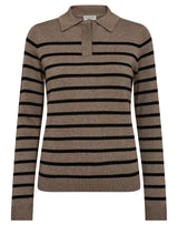 BS Eirin Regular Fit Stickat - Brown/Black