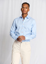 BS Wael Slim Fit Skjorta - Light Blue/White
