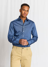 BS Morros Slim Fit Skjorta - Dark Blue
