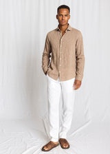 BS Tahaka Casual Modern Fit Skjorta - Brown