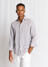 BS Tahaka Casual Modern Fit Skjorta - Light Grey