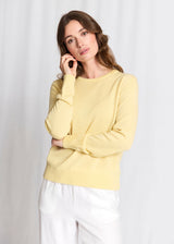 BS Debora Regular Fit Stickat - Dusty Yellow