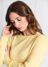 BS Debora Regular Fit Stickat - Dusty Yellow