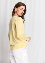 BS Debora Regular Fit Stickat - Dusty Yellow