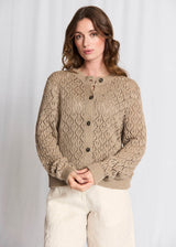 BS Eleonora Regular Fit Stickat - Sand