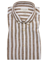 BS Ocon Casual Slim Fit Skjorta - Ochre/White