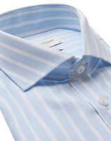 BS Davids Slim Fit Skjorta - Light Blue/White
