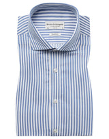 BS Hald Slim Fit Skjorta - Blue/White