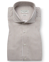 BS Kunkel Slim Fit Skjorta - Sand/White