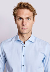 BS Dane Slim Fit Skjorta - Light Blue/White