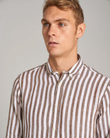 BS Ocon Casual Slim Fit Skjorta - Ochre/White