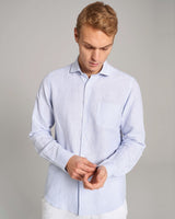 BS Alonso Casual Slim Fit Skjorta - Light Blue/White
