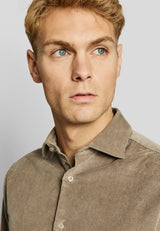 BS Kongsberg casual slim fit Skjorta - Mud
