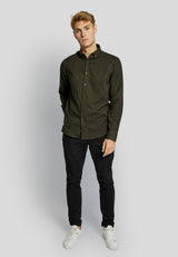 BS Tromsoe casual slim fit Skjorta - Dark Green