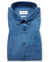 BS Middlecoff Casual Slim Fit Skjorta - Blue