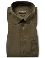 BS Cotton Casual Modern Fit Skjorta - Green