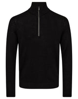BS Innes Regular Fit Stickat - Black