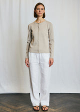 BS Melina Regular Fit Stickat - Sand