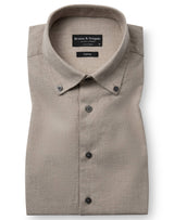 BS Faruk Casual Modern Fit Skjorta - Sand