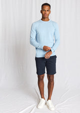 BS Jupiter Regular Fit Stickat - Light Blue
