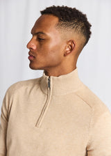 BS Ilario Regular Fit Stickat - Beige