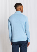 BS Ilario Regular Fit Stickat - Light Blue