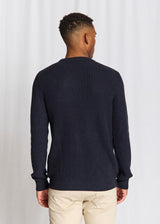 BS Adriano Regular Fit Stickat - Navy