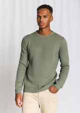 BS Raffaele Regular Fit Stickat - Green