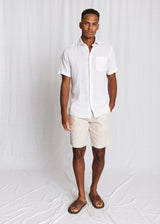 BS Darion Regular Fit Shorts  - Beige/White