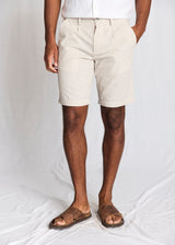 BS Darion Regular Fit Shorts  - Beige/White