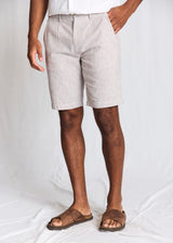 BS Darion Regular Fit Shorts  - Brown/White