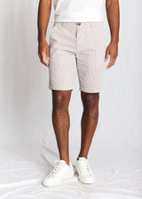 BS Elio Regular Fit Shorts  - Brown/White
