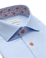 BS Wael Slim Fit Skjorta - Light Blue/White