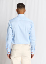 BS Wael Slim Fit Skjorta - Light Blue/White