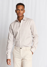 BS Kunkel Slim Fit Skjorta - Sand/White