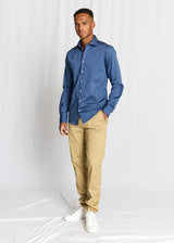 BS Morros Slim Fit Skjorta - Dark Blue
