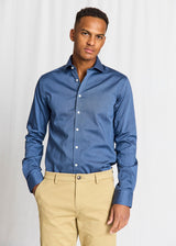 BS Morros Slim Fit Skjorta - Dark Blue