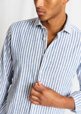 BS Rubio Casual Modern Fit Skjorta - Blue/White