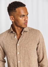 BS Tahaka Casual Modern Fit Skjorta - Brown