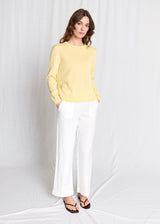 BS Debora Regular Fit Stickat  - Dusty Yellow