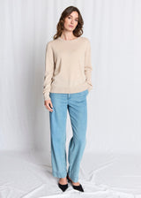 BS Debora Regular Fit Stickat  - Light Brown